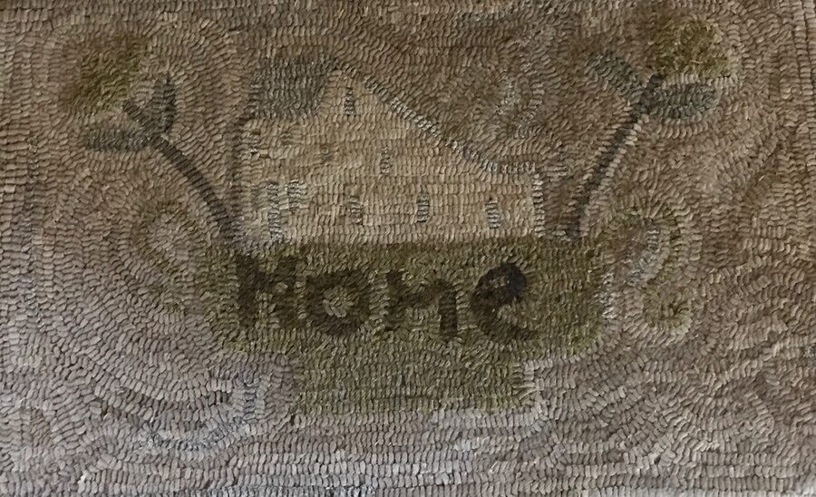 Home, a Hand Hooked Rug by Jennifer McKelvie