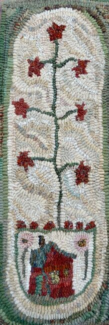 House Feather Tree, a Hand Hooked Rug by Jennifer McKelvie