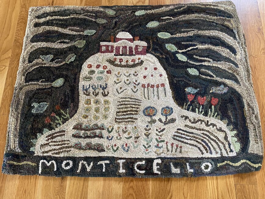 Monticello, a Hand Hooked Rug by Jennifer McKelvie